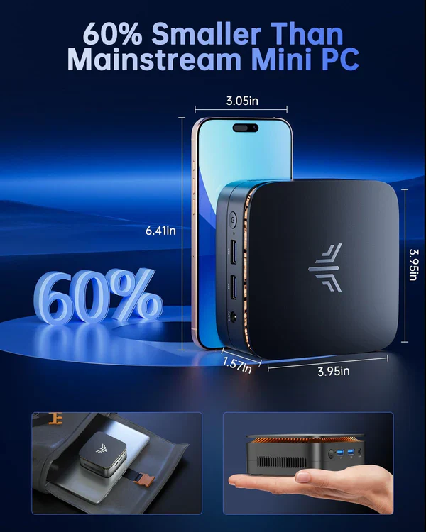 NiPoGi E1 Intel Twin Lake N150 Mini PC 16GB RAM 512GB SSD - Image 7